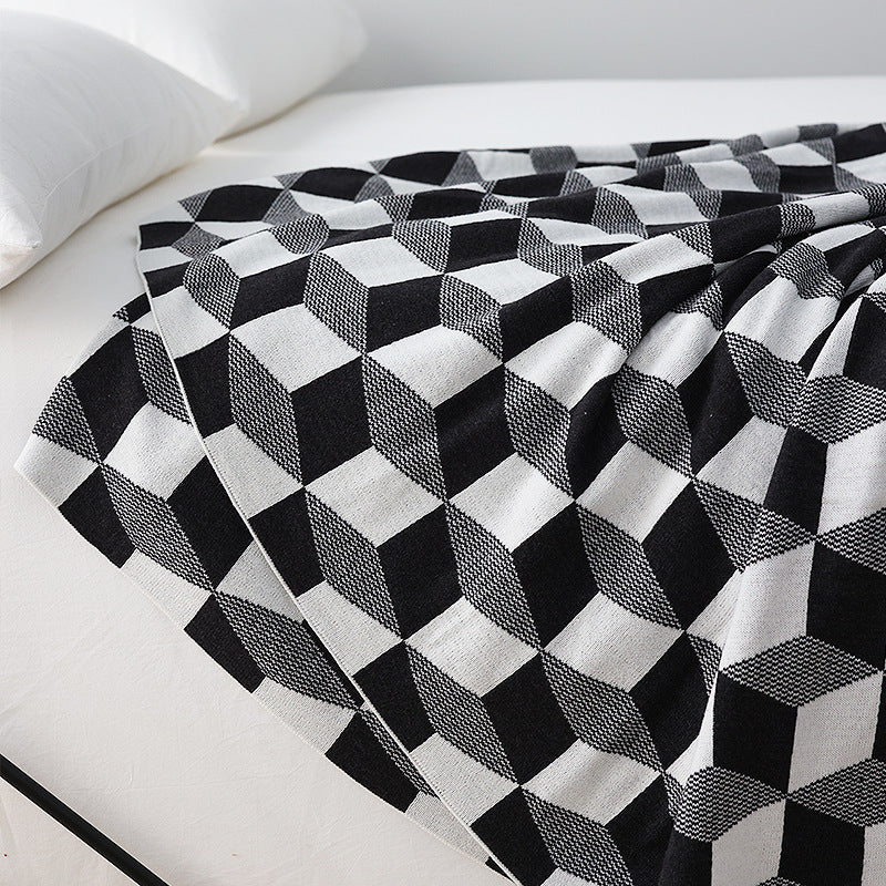 Geometric Patterned Throw Blanket
