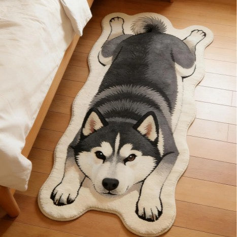 Playful Dog Shaped Area Rug