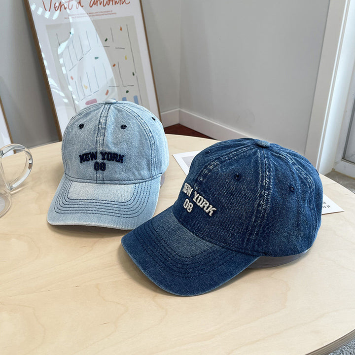 Men's Distressed Denim Baseball Cap Stornfield