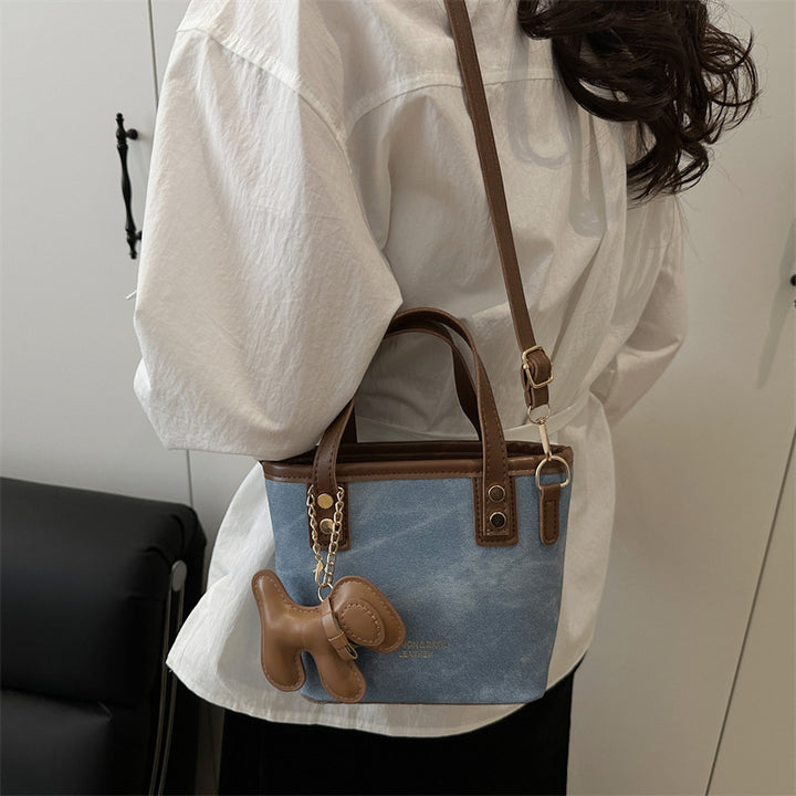 Playful Denim Mini Handheld Tote Bag Stornfield