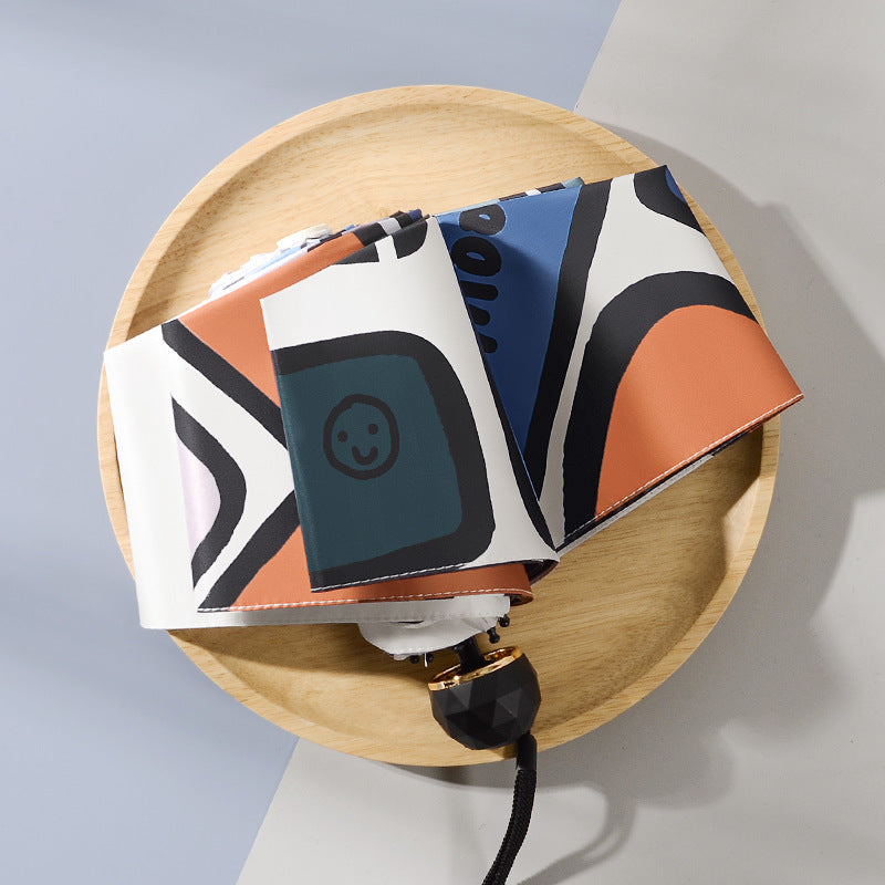 Women's Foldable Umbrella with Unique Graphic Design Stornfield
