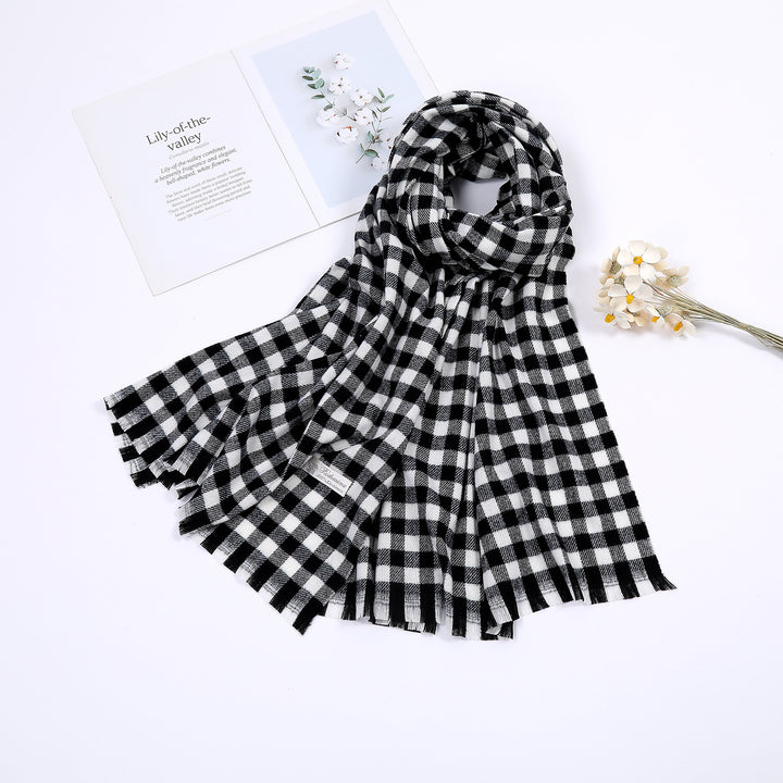 Ladies comfortable check scarf Stornfield