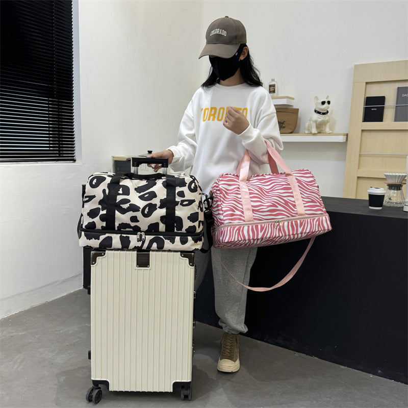 Stylish Zebra Print Travel Duffel