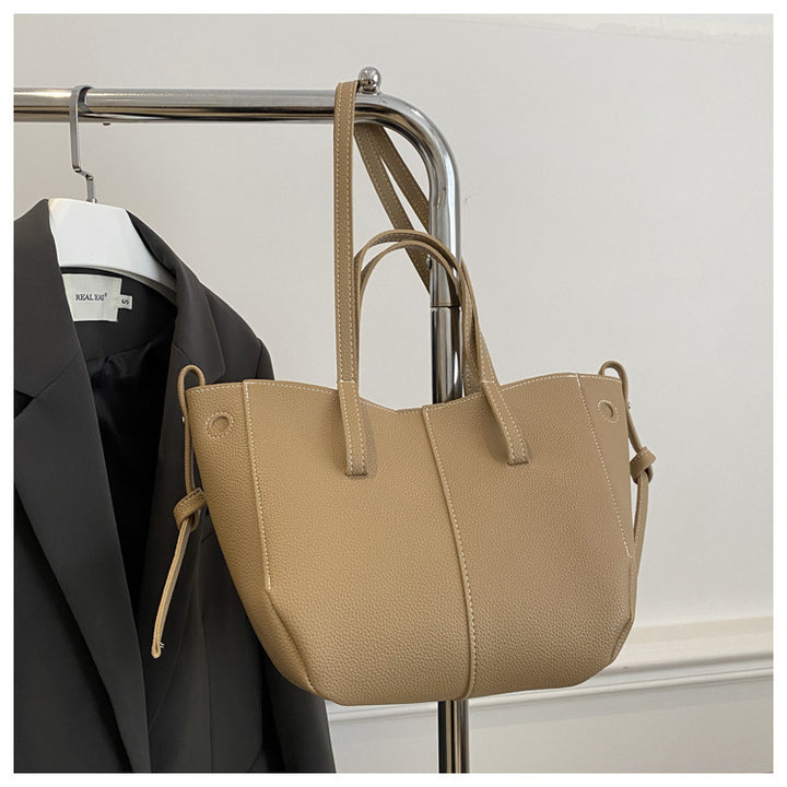 Textured Leather Everyday Tote Bag Stornfield