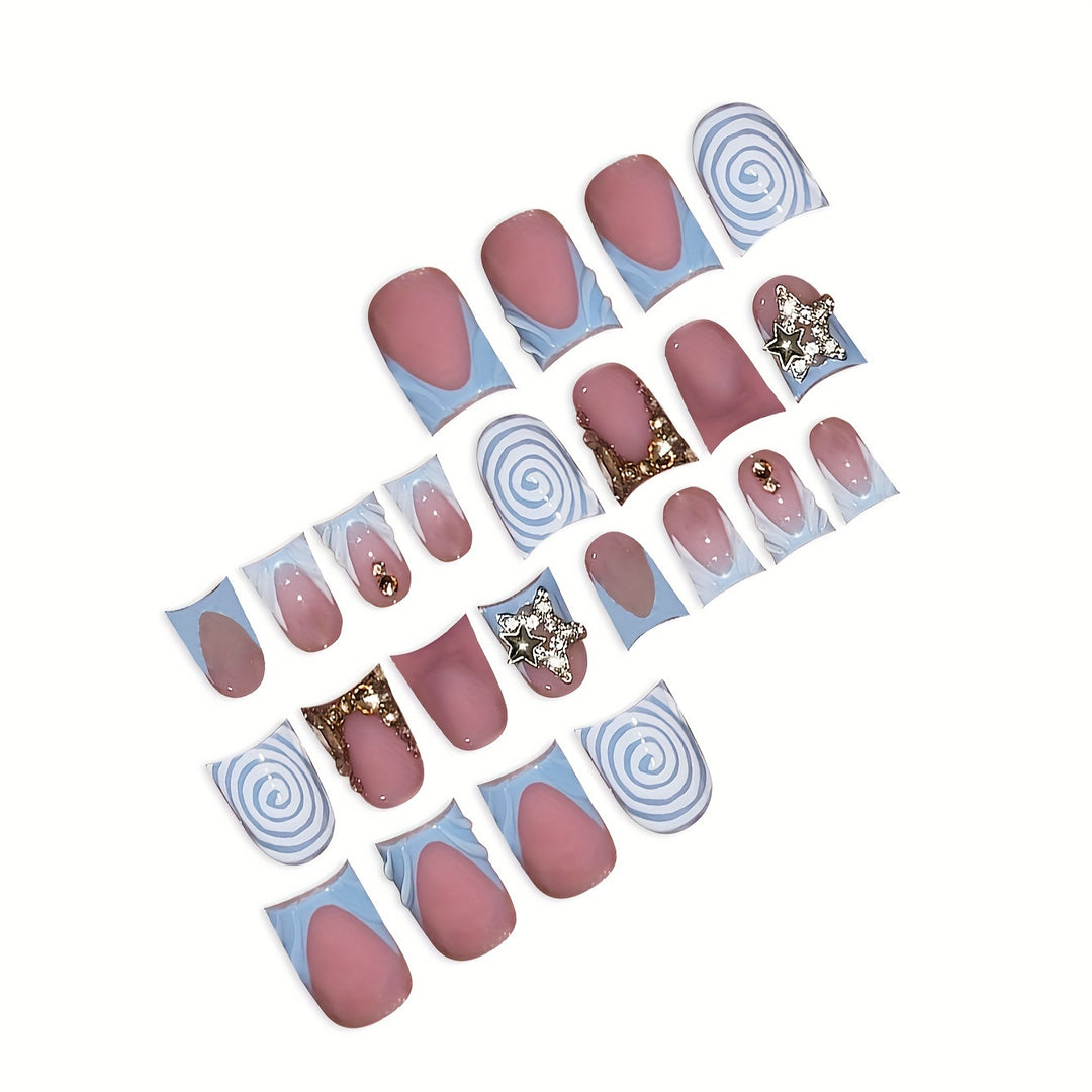 Decorative Press-On Nail Art Set Stornfield