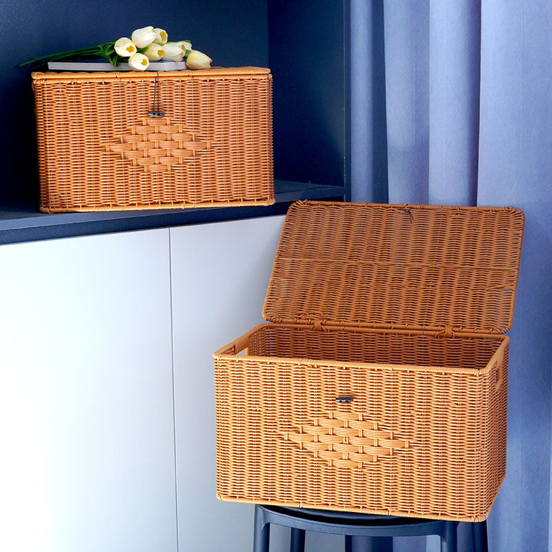Woven Storage Chest with Lid Stornfield