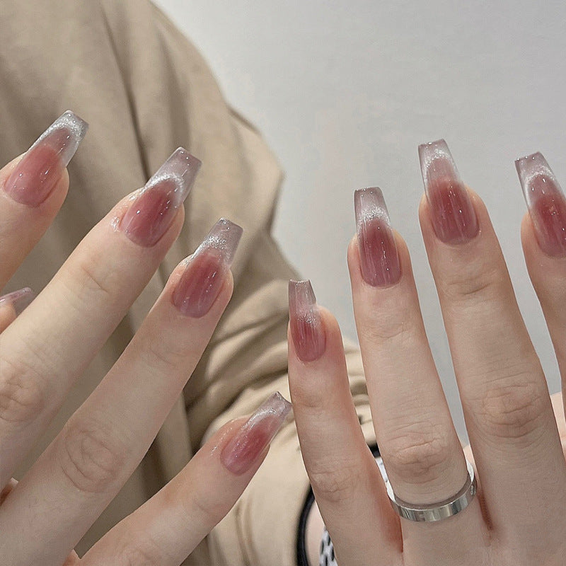 Elegant Coffin-Shaped Press-On Nails Set Stornfield