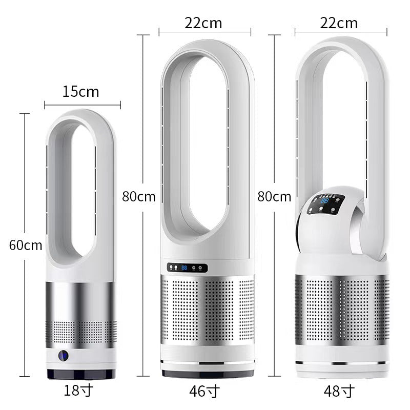 Cooling bladeless tower fan and HEPA air purifier with quiet DC motor Stornfield