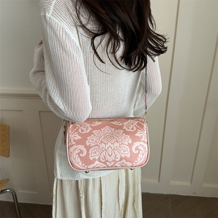 Vintage Floral Pattern Crossbody Handbag