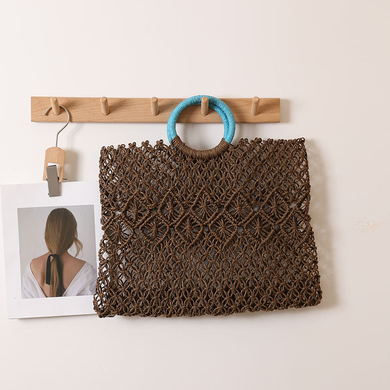 Elegant and Handmade Macrame Basket Bag Stornfield