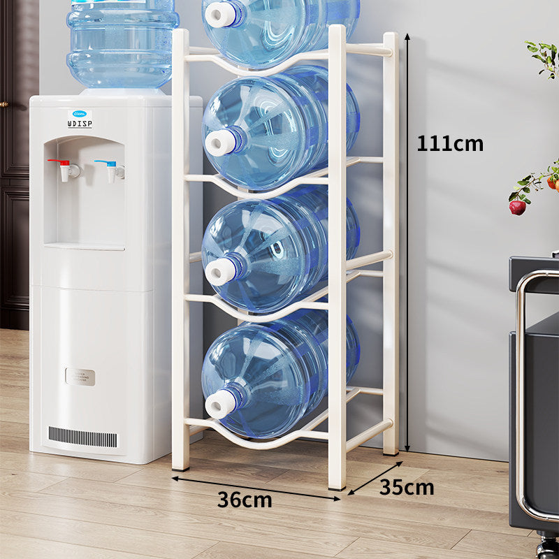 Three-Tier Vertical Water Jug Storage Rack Steel Frame Organizer for Large Bottles
