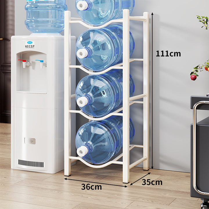 Three-Tier Vertical Water Jug Storage Rack Steel Frame Organizer for Large Bottles