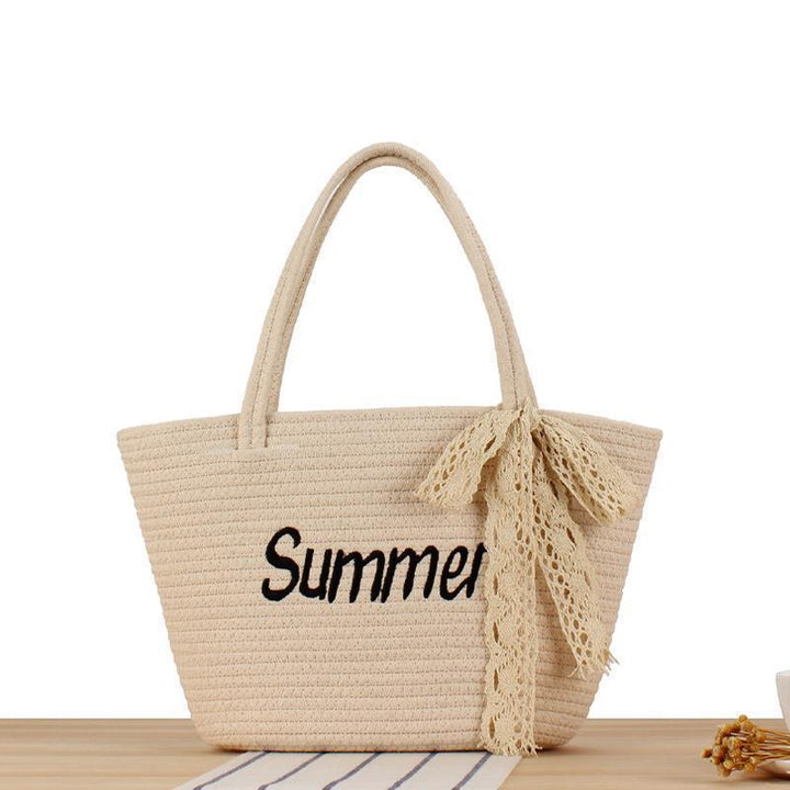 Beach bag in modern basket pattern Stornfield