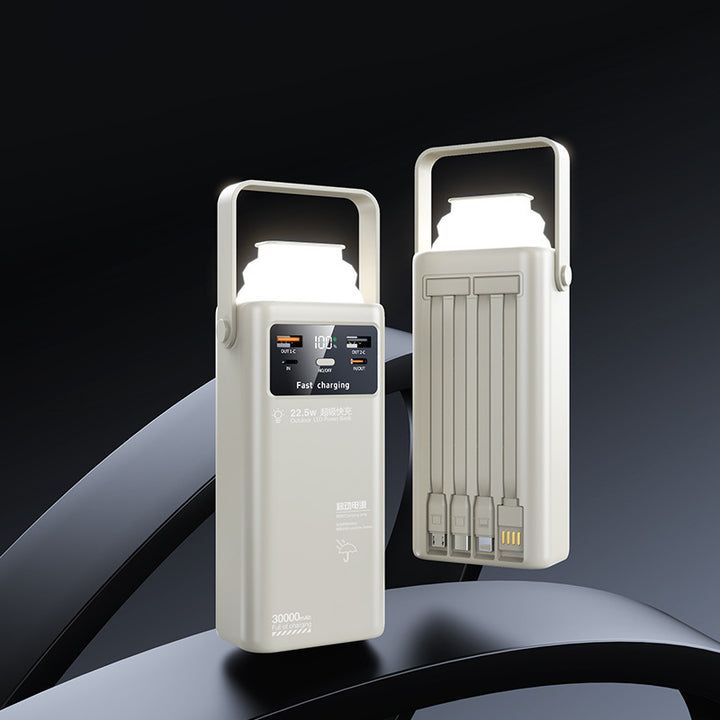 Portable power bank with LED lighting and fast charging function Stornfield