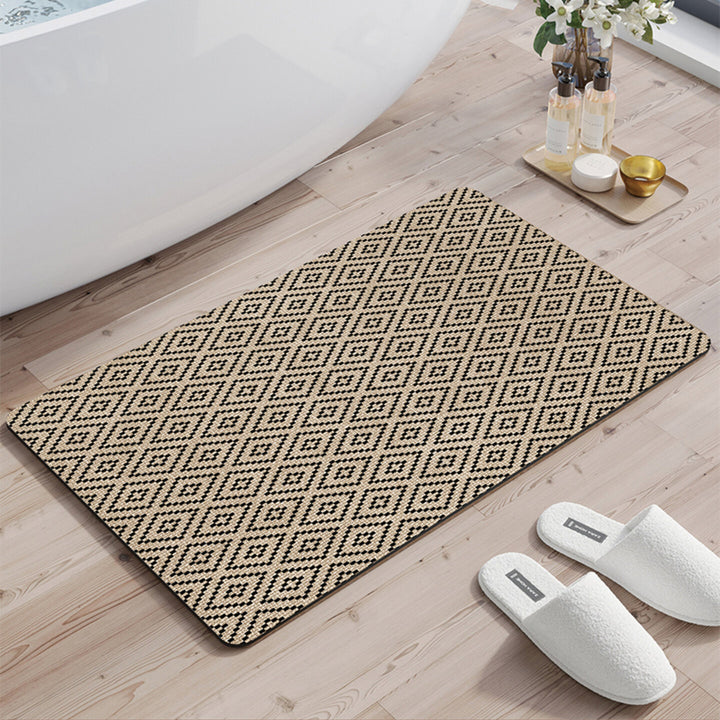 Geometric Pattern Bath Rug