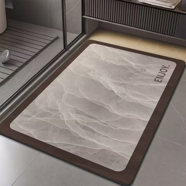 Stylish Marble Pattern Bath Mat