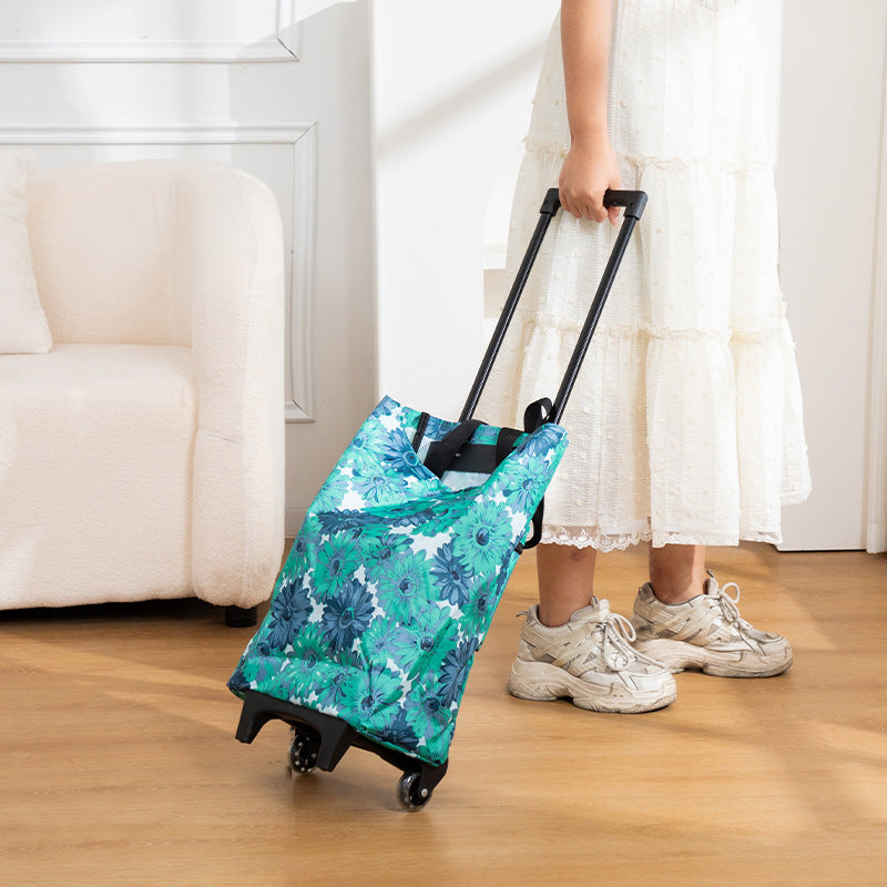 Practical Rolling Bag with Floral Design Stornfield