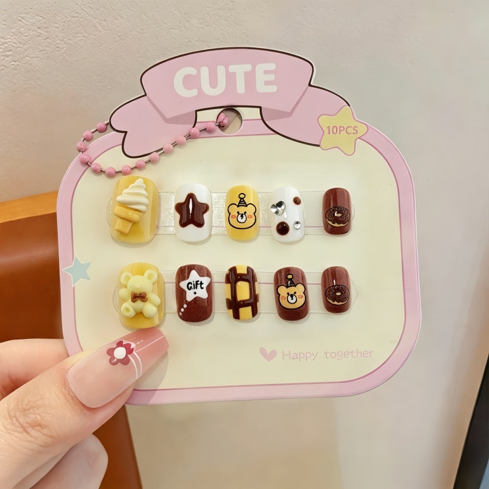 Artificial nails with sweet character design Stornfield