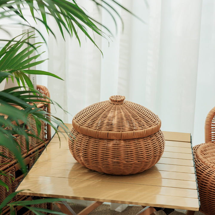 Handcrafted Natural Fiber Storage Container Stornfield