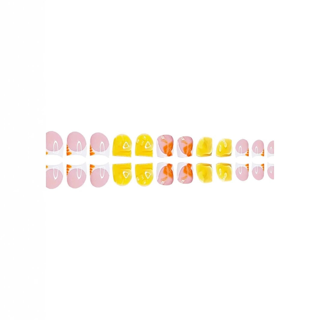 Decorative Floral Print Press-On Nails Stornfield
