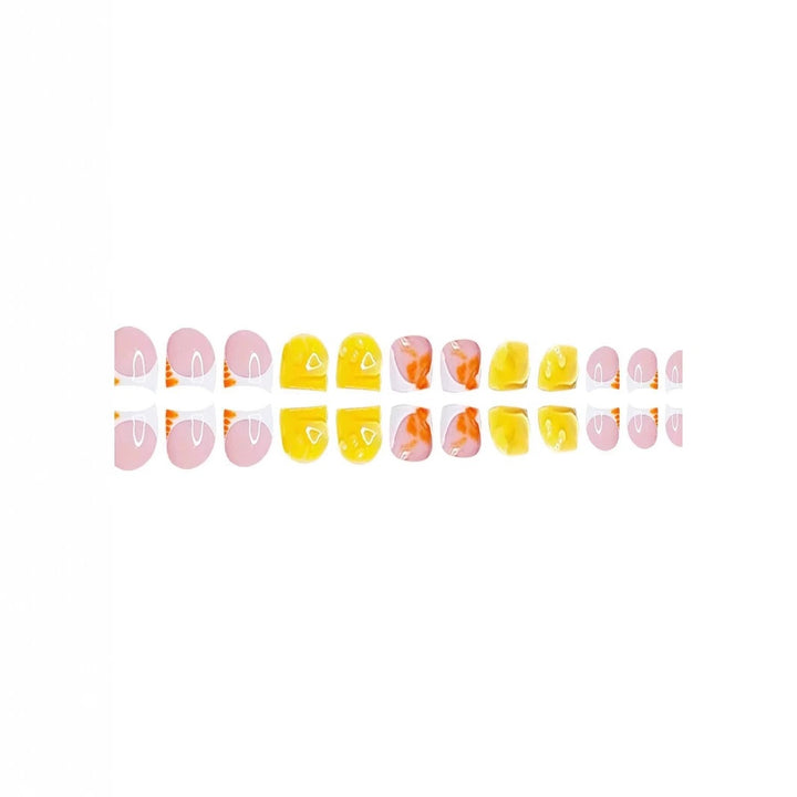 Decorative Floral Print Press-On Nails Stornfield