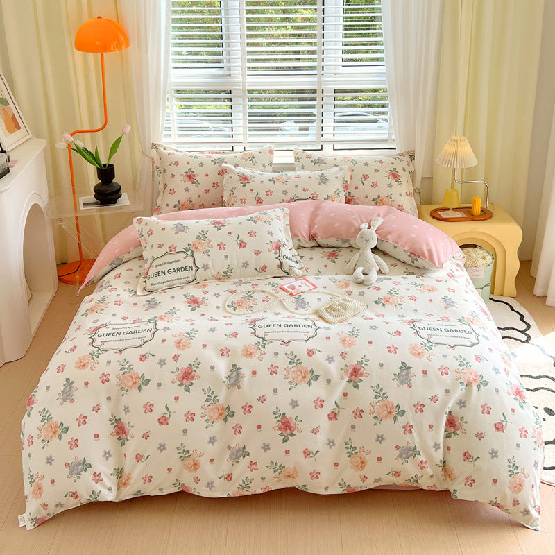 Comforting Bunny Print Bedding Set
