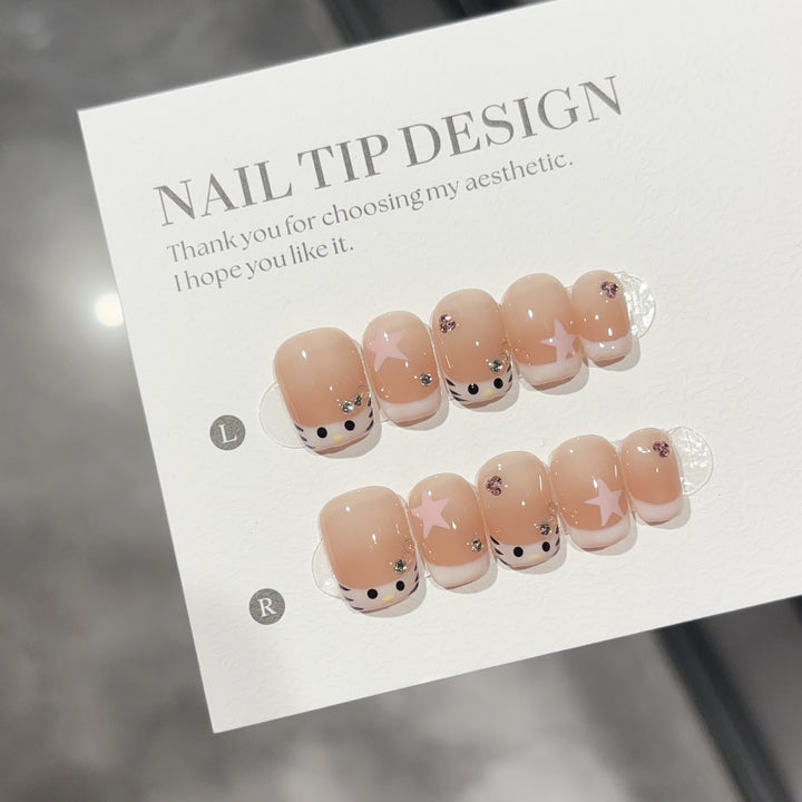 Artificial nails with Creative Animal Designs Stornfield