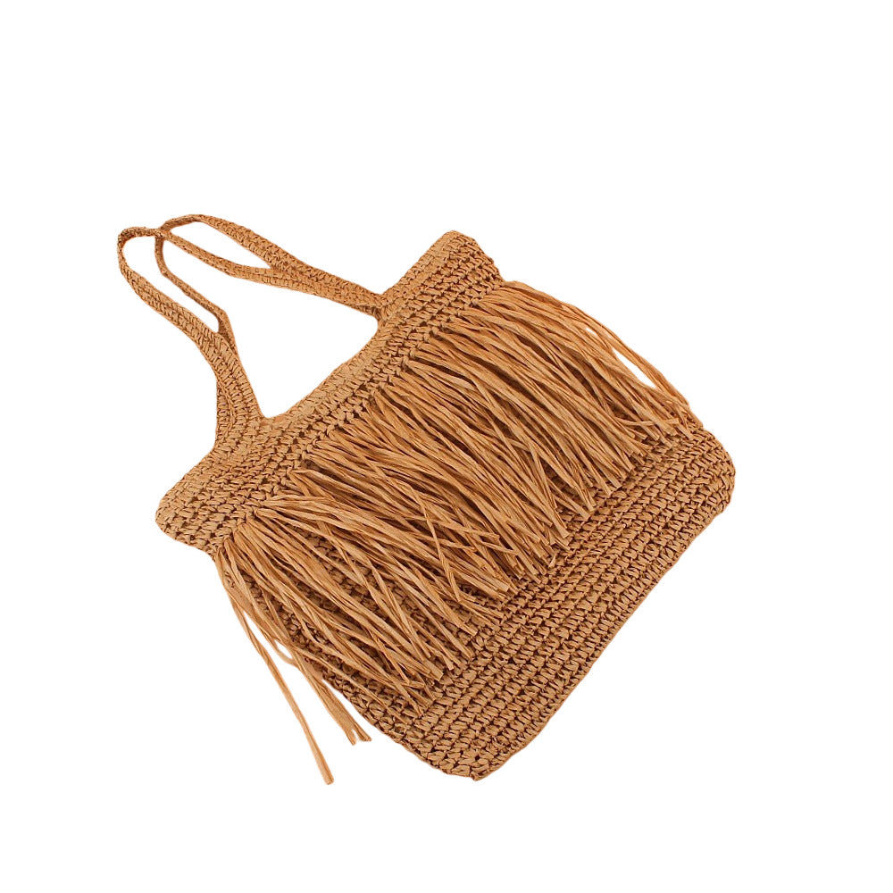 Fransige Tote Bag Made from Handmade Straw Stornfield