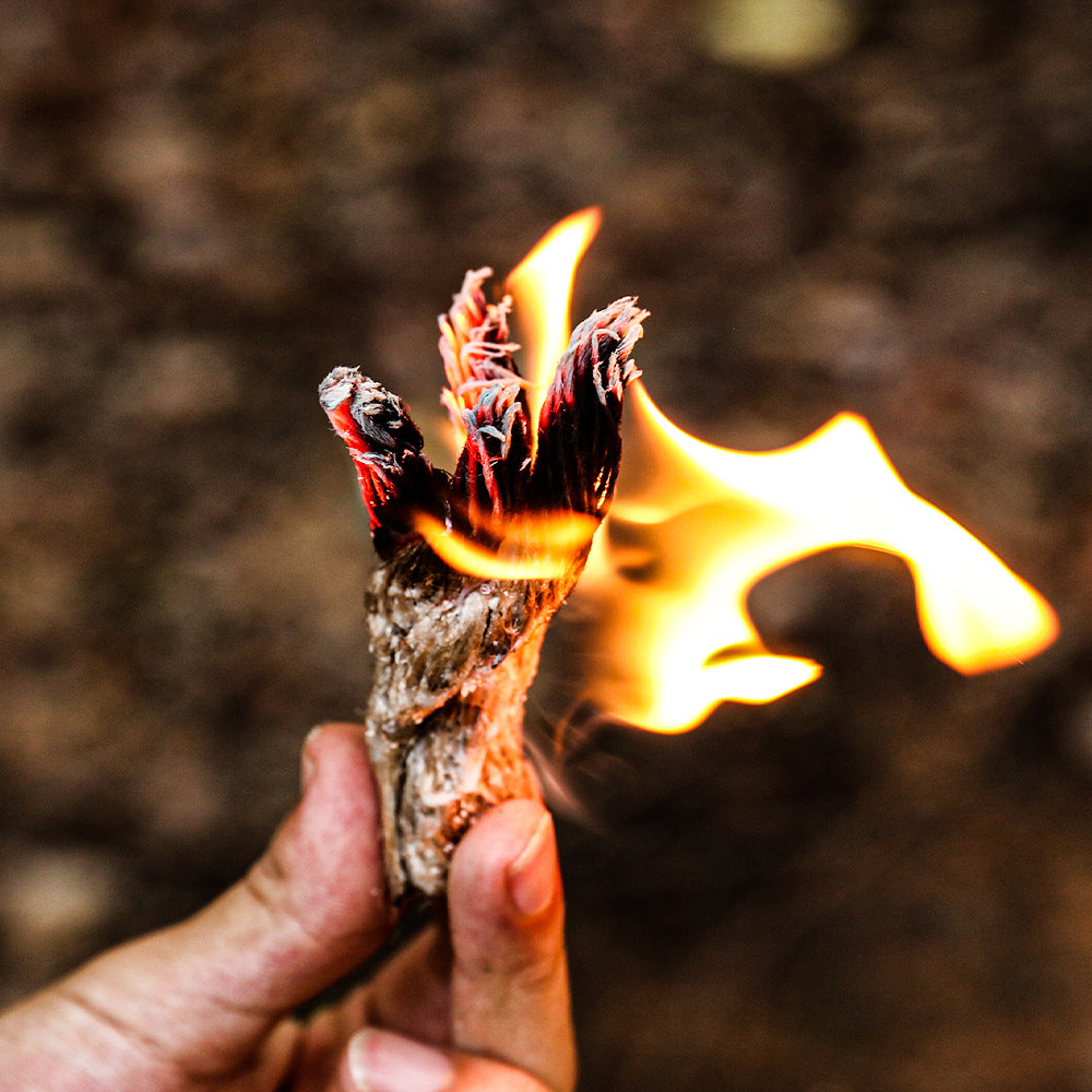 natural resin-coated rope firestarter for camping survival Stornfield