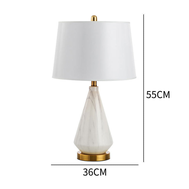 Elegant Marble Base Table Lamp with Gold Accents