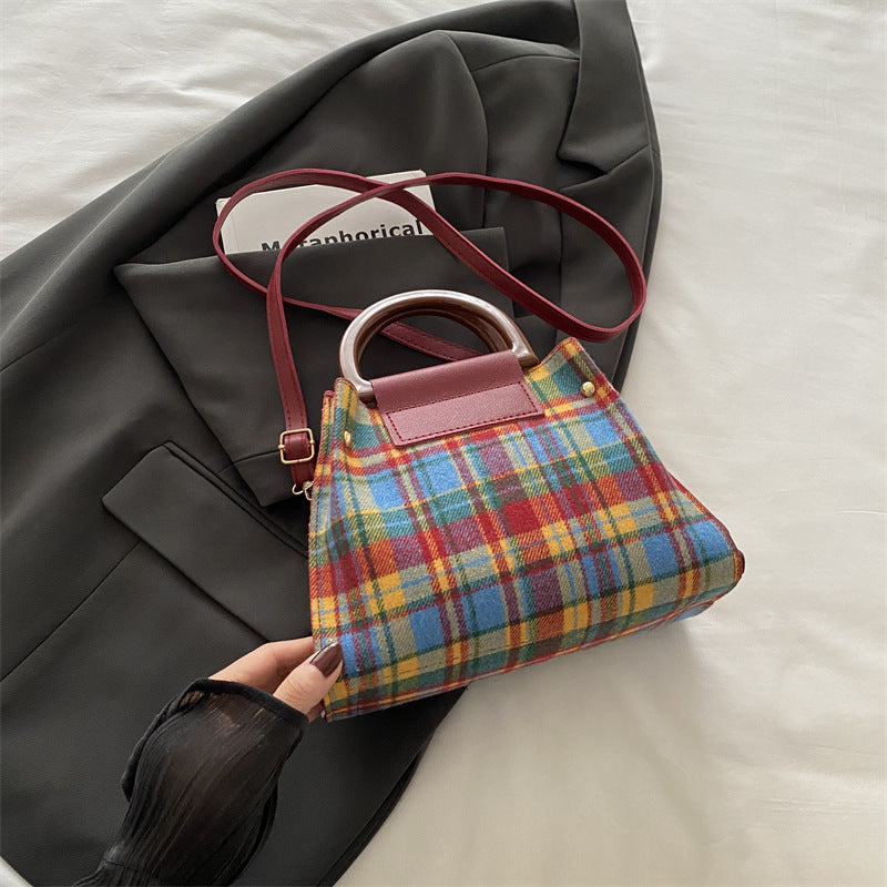 Plaid Structured Mini Handbag Stornfield
