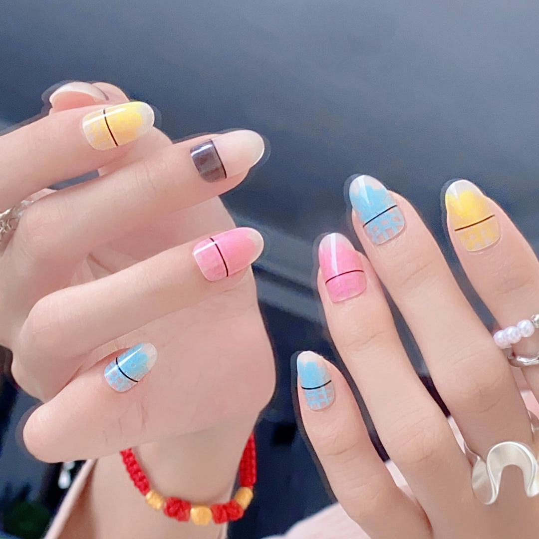 Creative Patterned Press-On Nail Set