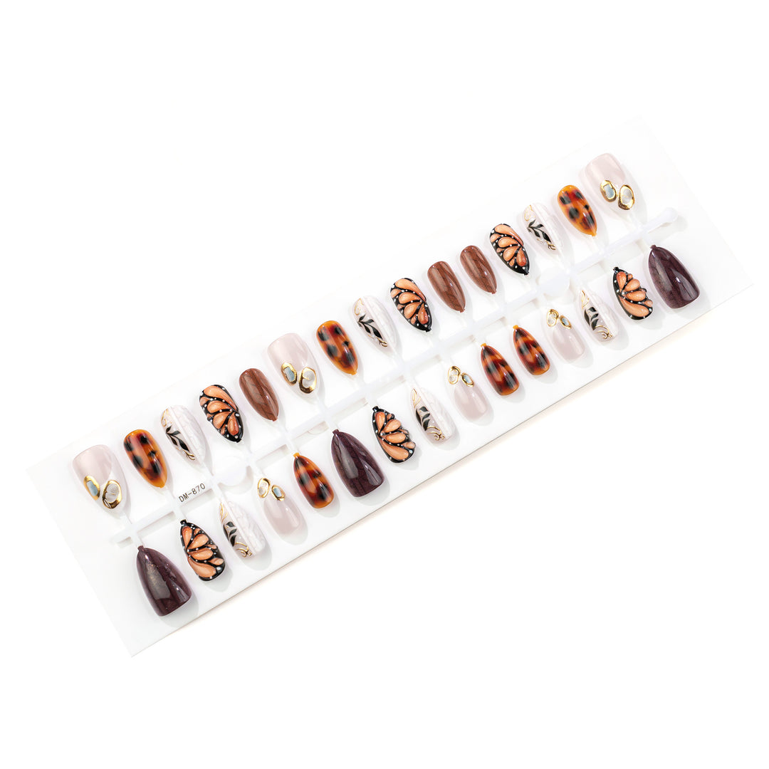 Artistic Gourmet Chocolate-Inspired Press-On Nail Art Set Stornfield
