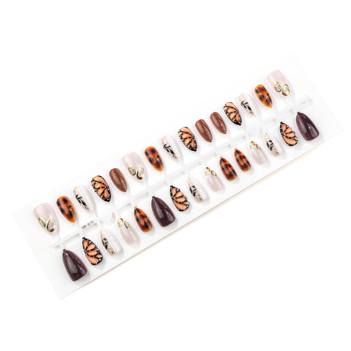 Artistic Gourmet Chocolate-Inspired Press-On Nail Art Set Stornfield