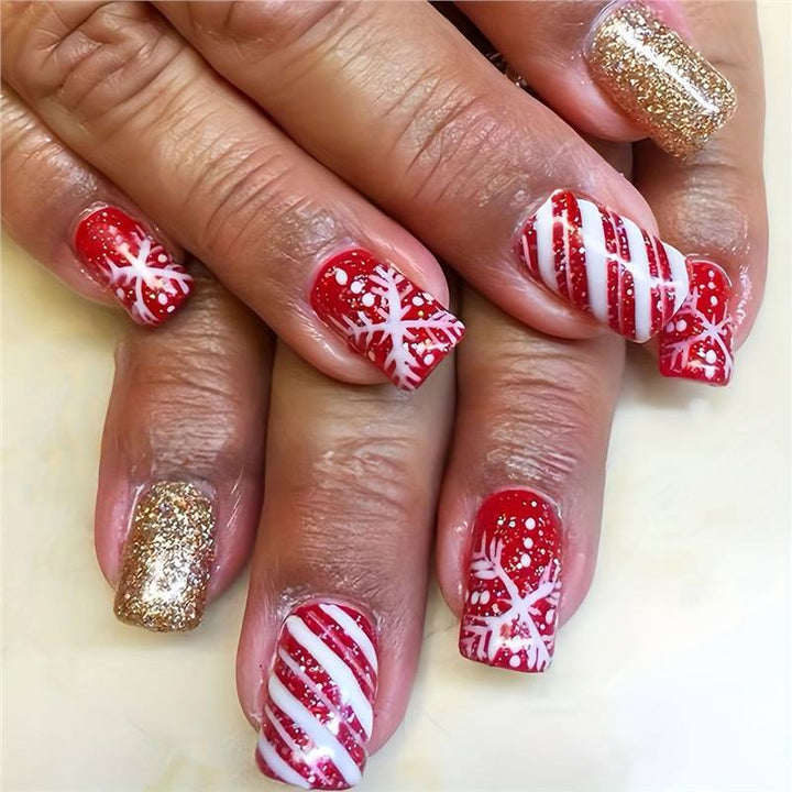 Festive Themed Press-On Nail Art Set Stornfield