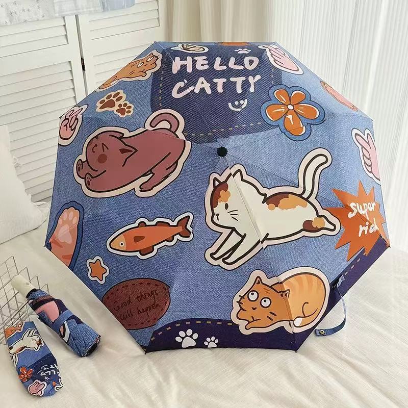 Ladies Folding Umbrella with Cute Dog Designs Stornfield