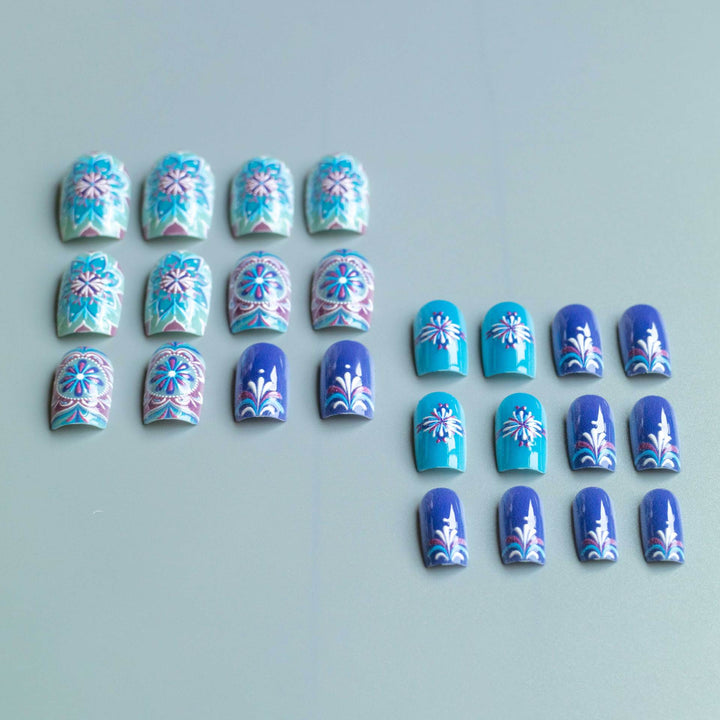 Artistic Floral Pattern Nail Art