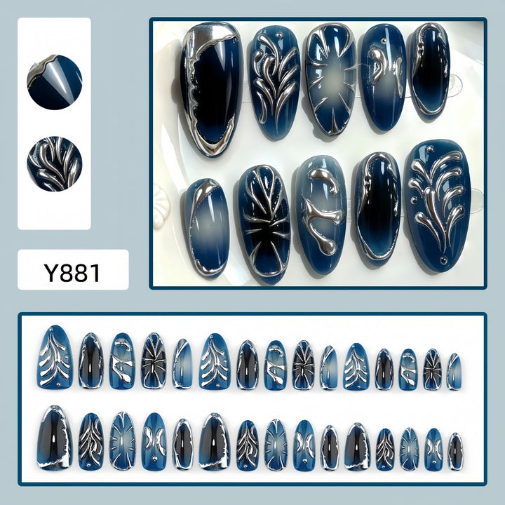 Artificial nails in the elegant leaf design Stornfield