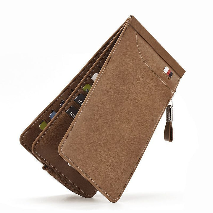 RFID-Blocking Zippered Leather Card Holder Stornfield