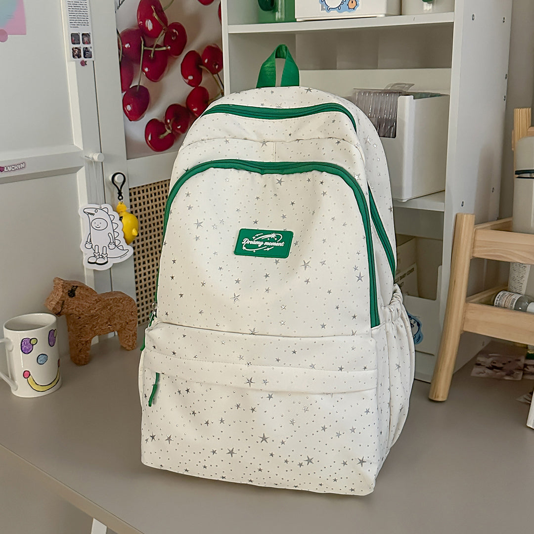 Star-Print Spacious Backpack Stornfield