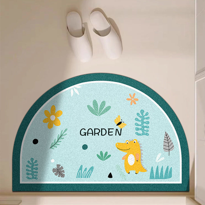 Playful Giraffe Themed Bath Mat