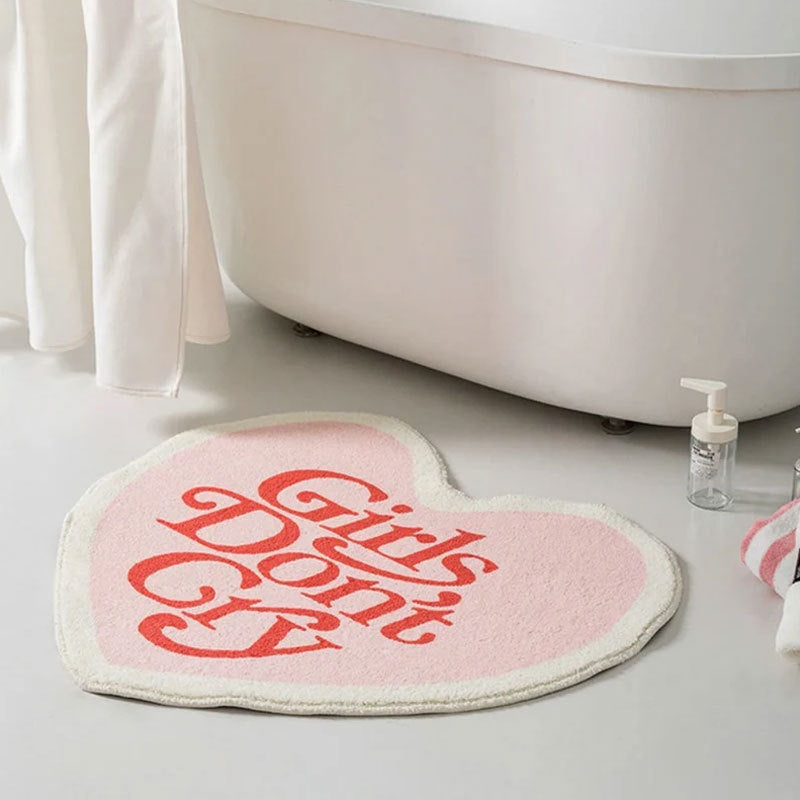 Heart-Shaped Bath Mat