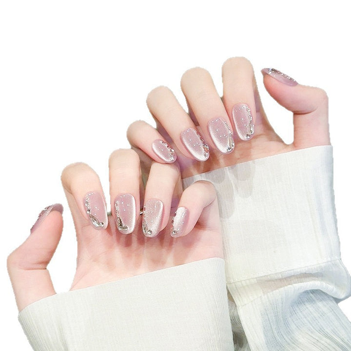 Elegant artificial nail tips with glitter effects Stornfield