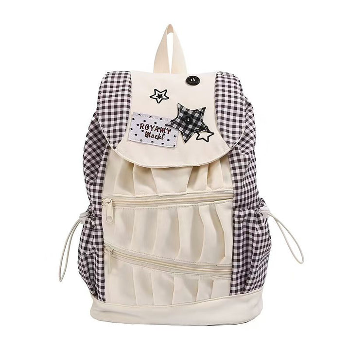 Stylish Gingham Patterned Backpack Stornfield