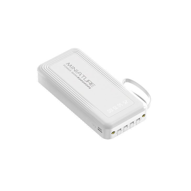 Compact power bank with integrated cables and digital charging display Stornfield