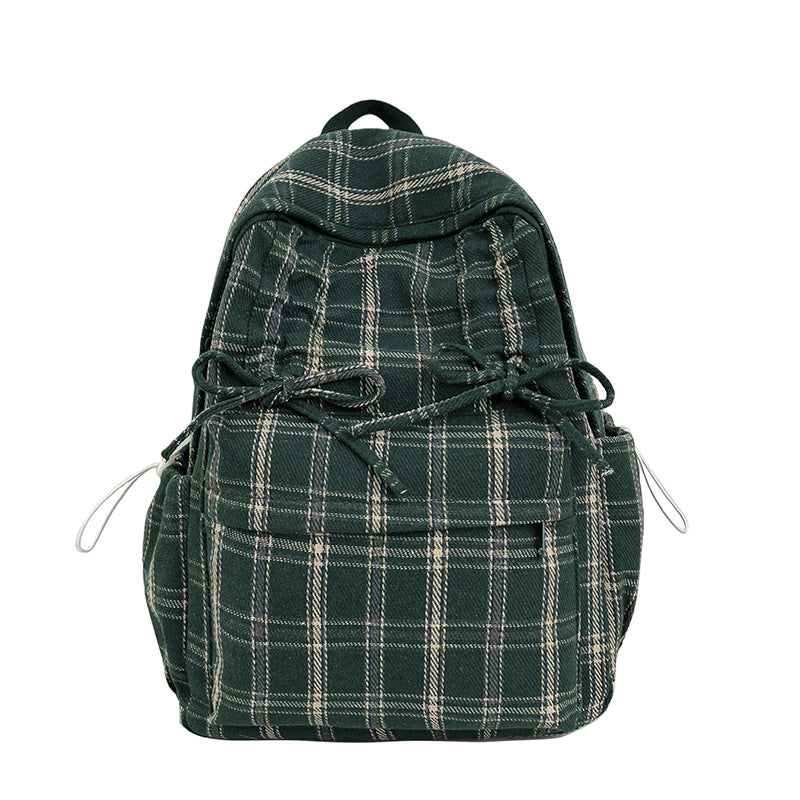 Checked Casual Drawstring Backpack Stornfield