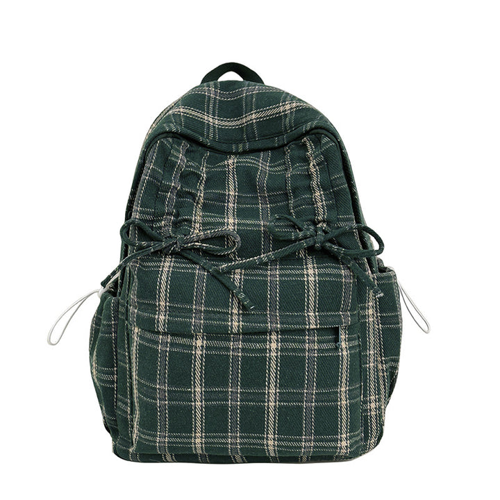 Checked Casual Drawstring Backpack Stornfield
