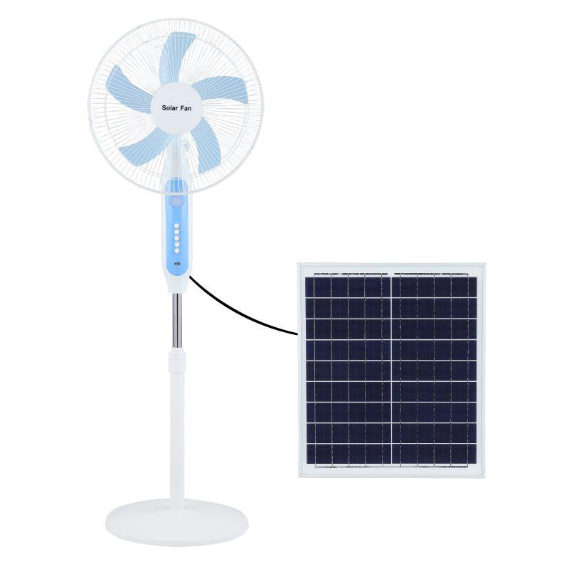 Unisex Solar Powered Stand Fan with Adjustable Tilt Angle and Efficient Fan Blades Stornfield