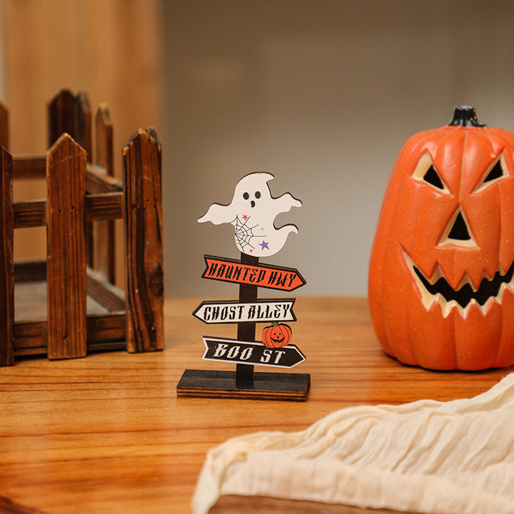 Creative Halloween Decor Sign with Pumpkin Motif Stornfield