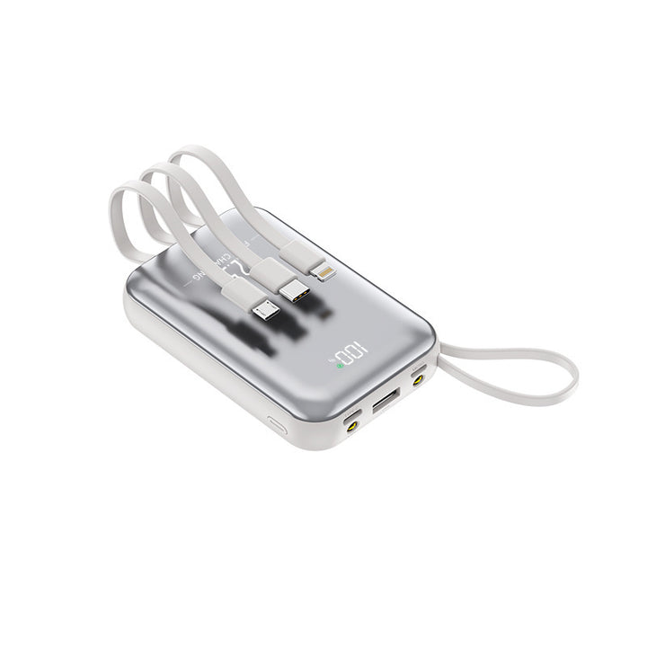 Portable power bank with integrated charging cables and fast charging function Stornfield